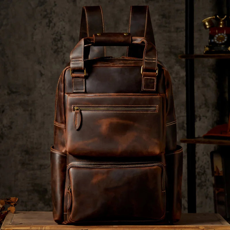 Horse leather backpack