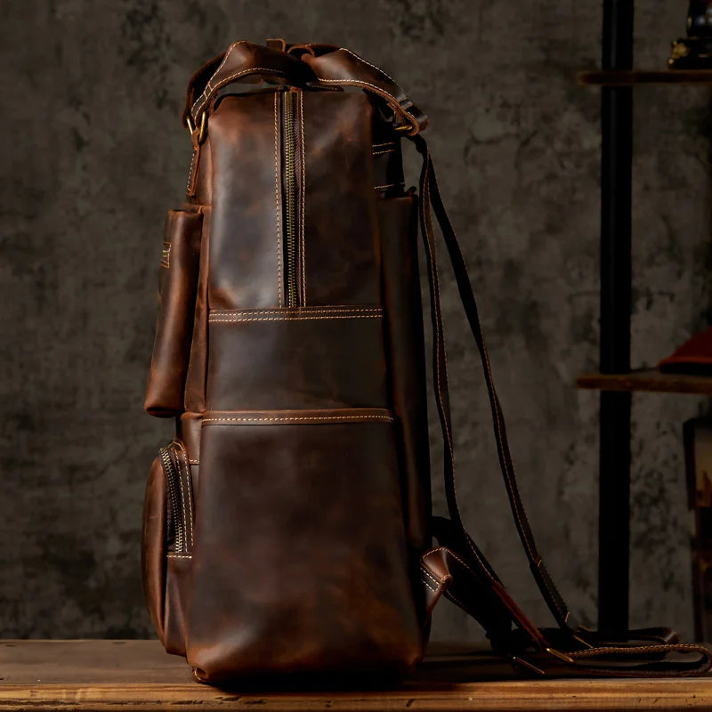 Horse leather backpack